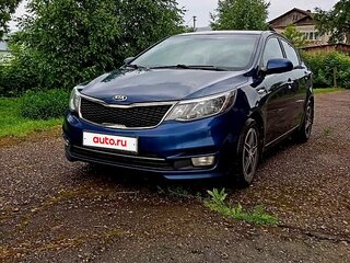 2016 Kia Rio III Рестайлинг, синий, 860000 рублей, вид 3
