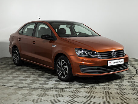 2018 Volkswagen Polo V Рестайлинг, оранжевый, 1099700 рублей, вид 3
