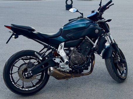 2014 Yamaha MT-07 (FZ-07), зелёный, 625000 рублей, вид 2