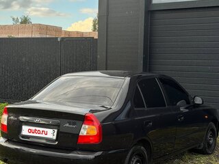 2007 Hyundai Accent ТагАЗ II, чёрный, 380000 рублей, вид 5