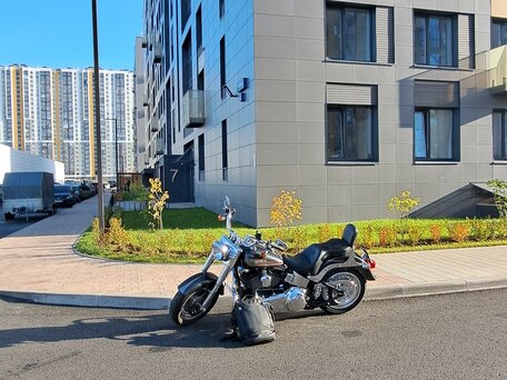 2007 Harley-Davidson Fat Boy, чёрный, 999999 рублей, вид 1