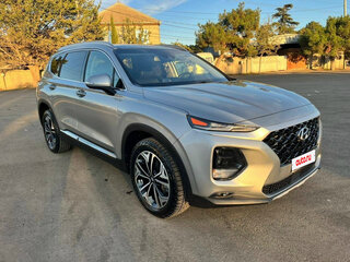 2019 Hyundai Santa Fe IV, серебристый, 3175000 рублей, вид 2
