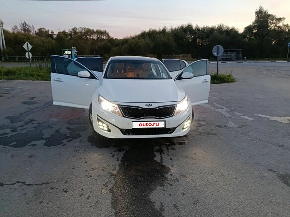 2014 Kia Optima III Рестайлинг, белый, 1400000 рублей - вид 1