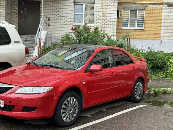 2005 Mazda 6 I (GG) Рестайлинг, красный, 340000 рублей