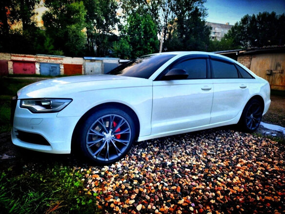 2012 Audi A6 IV (C7), белый, 1595000 рублей