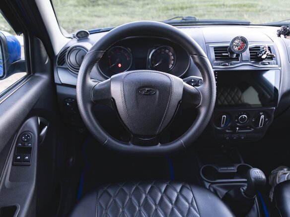 2022 Lada (ВАЗ) Granta I Рестайлинг, синий, 675000 рублей - вид 13