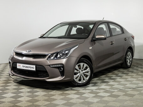 2019 Kia Rio IV, коричневый, 1269700 рублей, вид 1