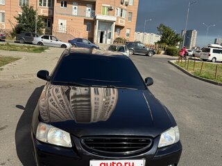 2008 Hyundai Accent ТагАЗ II, чёрный, 390000 рублей, вид 1
