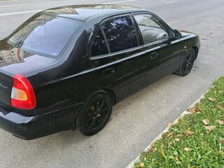 2007 Hyundai Accent ТагАЗ II, чёрный, 410000 рублей, вид 2