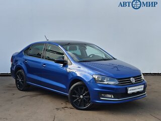 2018 Volkswagen Polo V Рестайлинг, синий, 1150000 рублей, вид 3