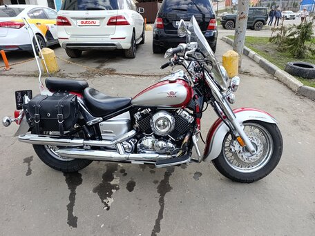 2005 Yamaha XVS650 Drag Star, красный, 495500 рублей, вид 4