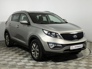 2014 Kia Sportage III Рестайлинг, серебристый, 1349585 рублей, вид 3