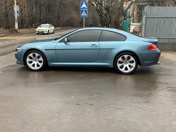 2008 BMW 6 серии 630i II (E63/E64) Рестайлинг, голубой - вид 7