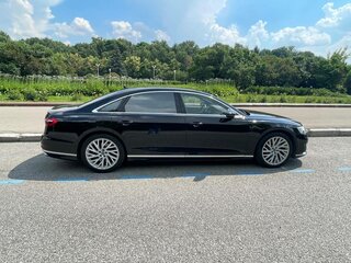 2021 Audi A8 Long 55 TFSI IV (D5), чёрный, 9200000 рублей, вид 4