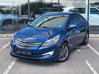 2016 Hyundai Solaris I Рестайлинг, синий, 1125000 рублей, вид 1