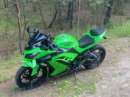 2014 Kawasaki Ninja 300, зелёный, 400000 рублей, вид 1