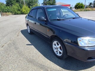 2006 Hyundai Accent ТагАЗ II, чёрный, 370000 рублей, вид 3