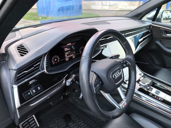 2020 Audi SQ7 I (4M) Рестайлинг, синий - вид 14