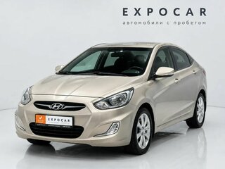 2012 Hyundai Solaris I, бежевый, 610000 рублей, вид 1