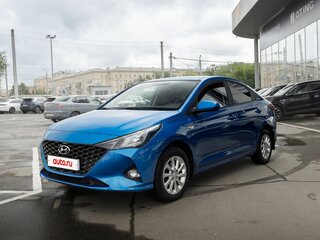 2021 Hyundai Solaris II Рестайлинг, синий, 1470000 рублей, вид 1