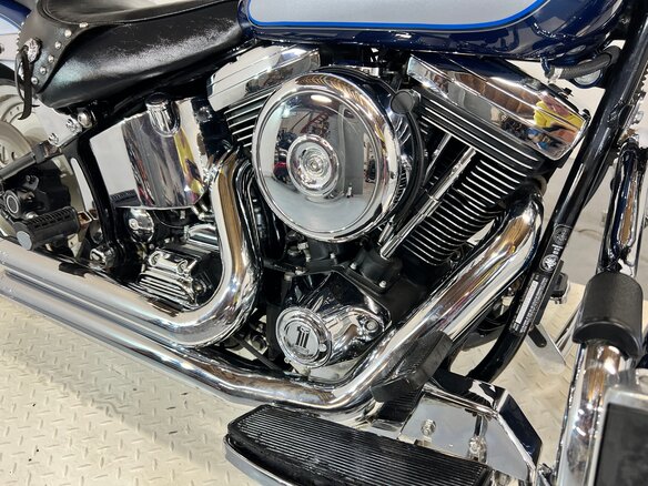 1999 Harley-Davidson Fat Boy, синий, 780000 рублей - вид 17