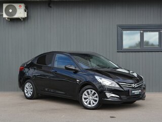 2015 Hyundai Solaris I Рестайлинг, чёрный, 949888 рублей, вид 4