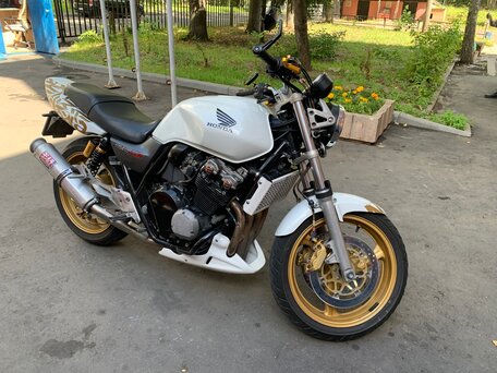 2003 Honda CB 400 Super Four, белый, 370000 рублей, вид 1