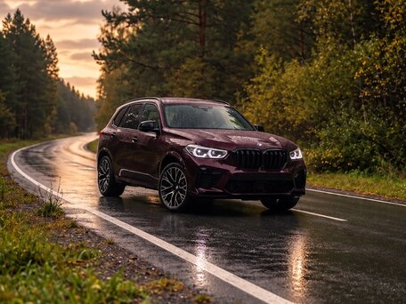 2021 BMW X5 M Competition III (F95), фиолетовый, 11490000 рублей, вид 4