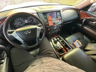 2015 Infiniti QX80 I Рестайлинг, белый, 3600000 рублей, вид 4