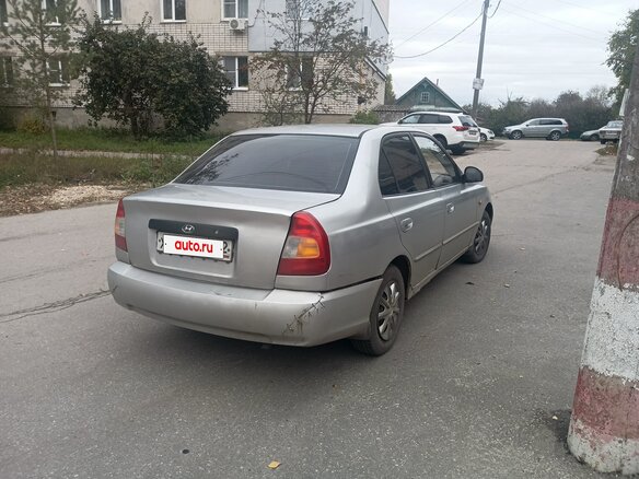 2007 Hyundai Accent ТагАЗ II, серебристый - вид 3