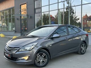 2014 Hyundai Solaris I Рестайлинг, серый, 859000 рублей, вид 1