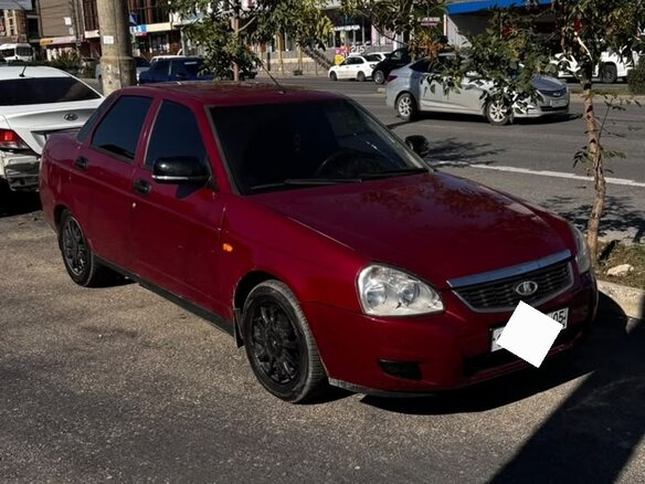 2007 Lada (ВАЗ) Priora I, красный, 110000 рублей