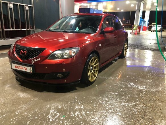 2008 Mazda 3 I (BK) Рестайлинг, красный