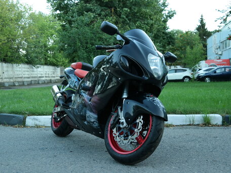 2002 Suzuki GSX 1300 R Hayabusa, чёрный, 455000 рублей, вид 1
