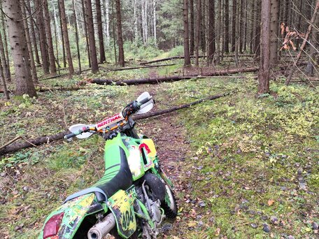 1990 Kawasaki KDX 200, зелёный, 200000 рублей, вид 2