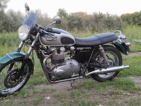 2002 Triumph Bonneville, зелёный, 450000 рублей, вид 4