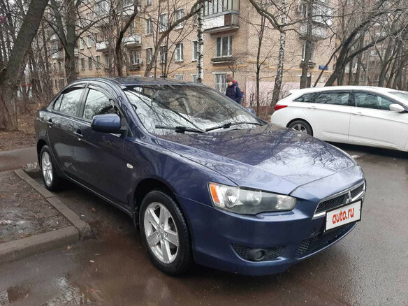2008 Mitsubishi Lancer X, синий - вид 1