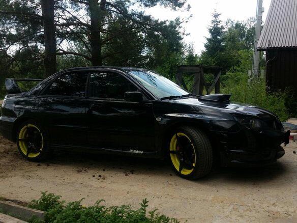2006 Subaru Impreza WRX II Рестайлинг 2, чёрный - вид 2