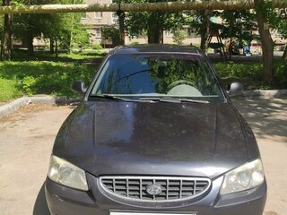 2007 Hyundai Accent ТагАЗ II, чёрный, 400000 рублей, вид 4