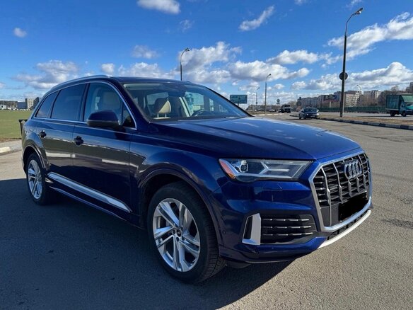 2020 Audi Q7 II (4M), синий, 4590000 рублей