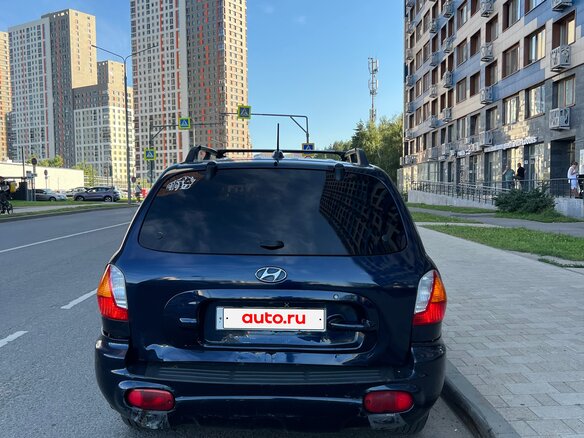 2004 Hyundai Santa Fe I, синий, 450000 рублей - вид 4