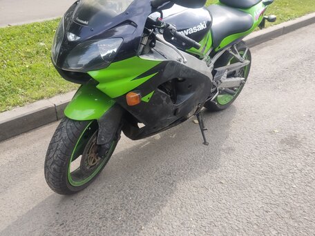 2001 Kawasaki ZX-9R Ninja, зелёный, 415000 рублей, вид 3
