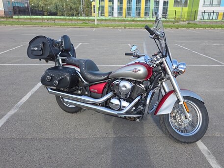 2007 Kawasaki VN900 Vulcan, красный, 450000 рублей, вид 2