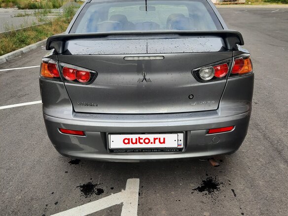 2012 Mitsubishi Lancer X Рестайлинг, серый - вид 2