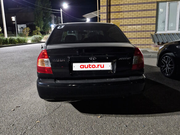 2007 Hyundai Accent ТагАЗ II, чёрный, 400000 рублей - вид 4