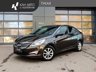 2014 Hyundai Solaris I Рестайлинг, коричневый, 979000 рублей, вид 1