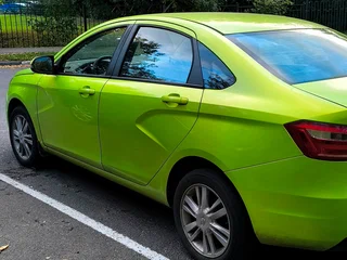 2016 Lada (ВАЗ) Vesta I, зелёный, 550000 рублей, вид 4