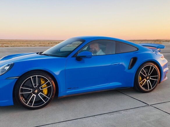 2021 Porsche 911 Turbo S VIII (992), голубой - вид 7