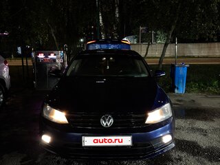 2015 Volkswagen Jetta VI Рестайлинг, синий, 940000 рублей, вид 3