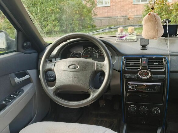 2008 Lada (ВАЗ) Priora I, чёрный, 320000 рублей - вид 6